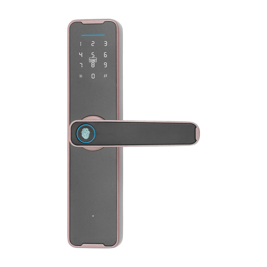 Smart Door Lock WiFi Tuya APP Fingerprint Keyless Entry Door Lock W/50 Fingerprints, 100 Passwords, Key & Temporary Password