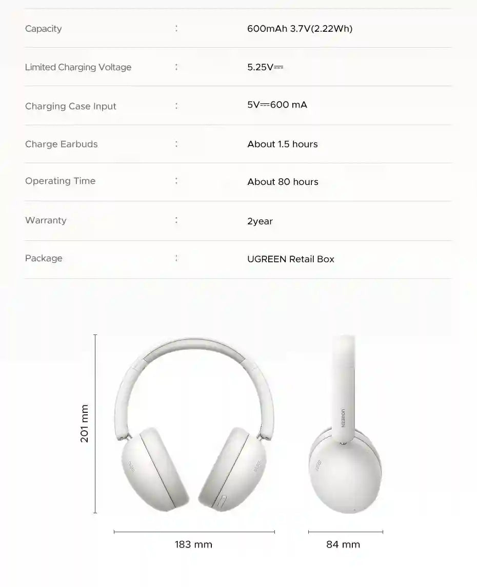 Wireless Headphones Over-Ear with 80-Hour Battery Life | Tidesmit Tidesmit
