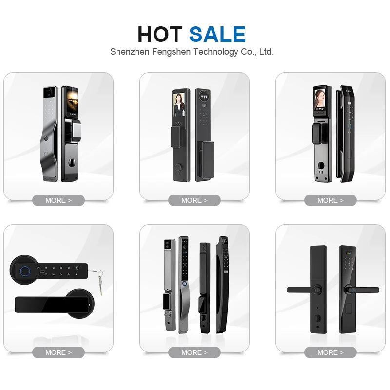 Tuya Digital Electric Fingerprint Smart Lock for Outdoor Wood Door Security Key WiFi Connectivity Waterproof 1pcs Memory Card