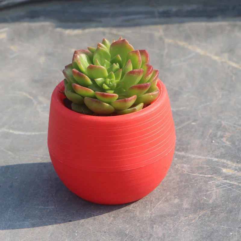 Flower Pot Set Plastic Color Breathable Mini Gardening Plant Tools Household Balcony Desktop Greenery Succulent Flowerpot