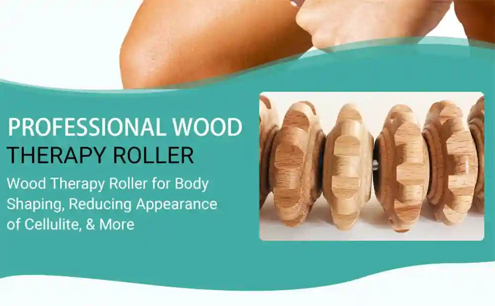Wooden Massage Roller for Cellulite Reduction - 12 Round Model Massage Roller Tidesmit
