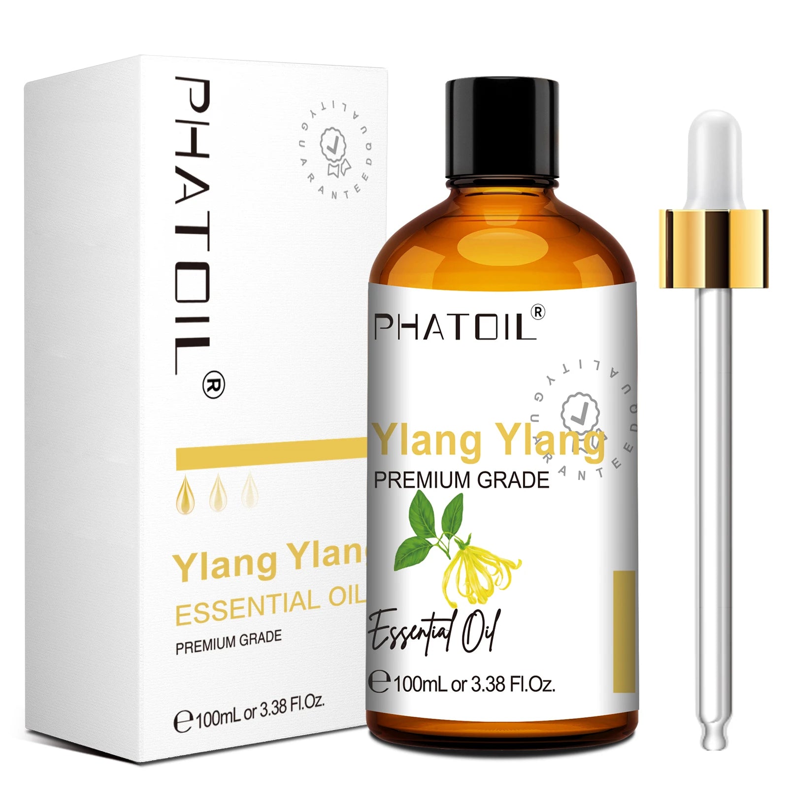 PHATOIL 100ml Pure Aromatherapy Essential Oil For Diffuser, Massage & Skin Care-Eucalyptus Peppermint Vanilla Bergamot Tea tree
