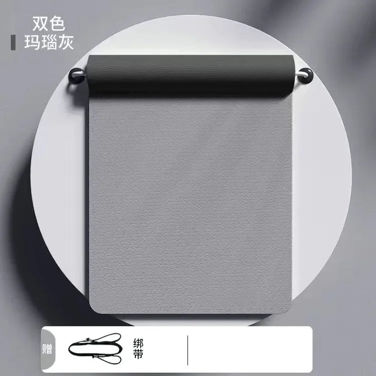Widened TPE Yoga Mat Thickened Anti Slip Dance Fitness Mat Household Silent Shock Absorption Sports Jump Rope Mat Slight Defects