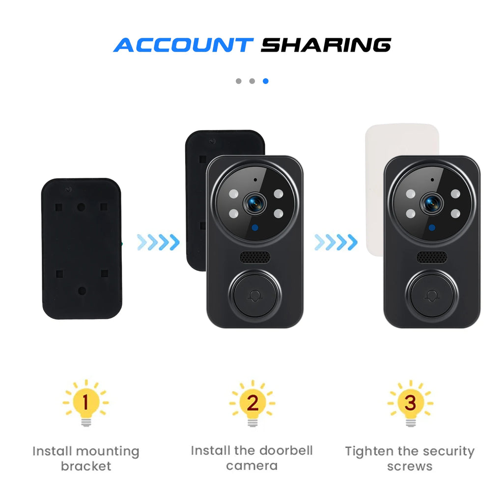 Podofo Smart Wireless Video Doorbell With Screen 4.3'' IPS HD Smart Intercom 2.4G Visible Doorbell Two-Way Talk Night Vision Home Use Security Camera