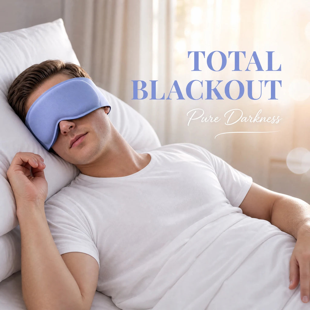 Sleep Eye Mask, 3D contour design with gravity beads inside, weighted Eye Mask 100% light blocking, relieving eye fatigue