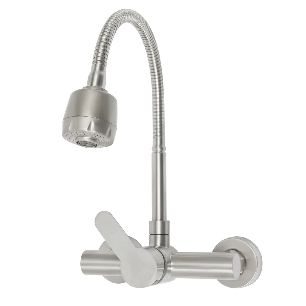 360° Rotatable Faucet with 2 Water Modes, Wall Mounted Kitchen Faucet, Hot and Cold Water Tap for Kitchen Bathroom