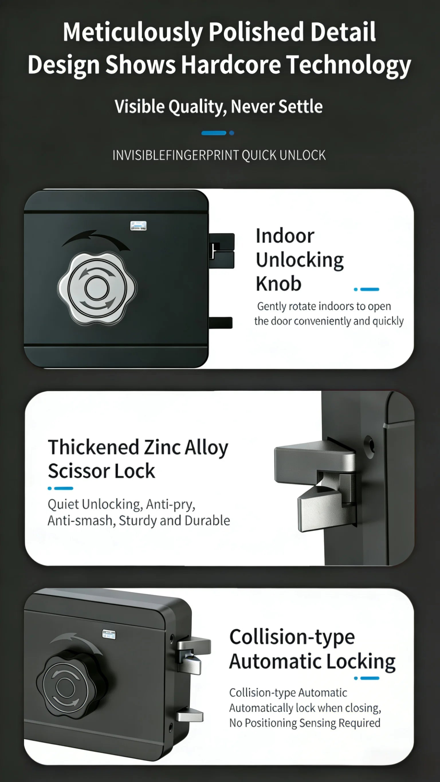 Smart Tuya WiFi APP Bluetooth Door Lock with Palm Vein Face Recognition Doorbell Waterproof Scissor Tongue Rim Locks No Drilling