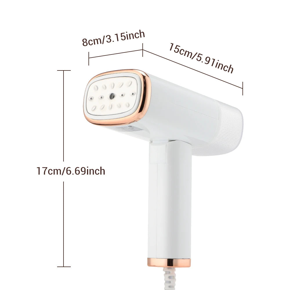 Tidesmit 1000W handheld garment steamer with 130ml tank for fast fabric ironing and portable home or travel use