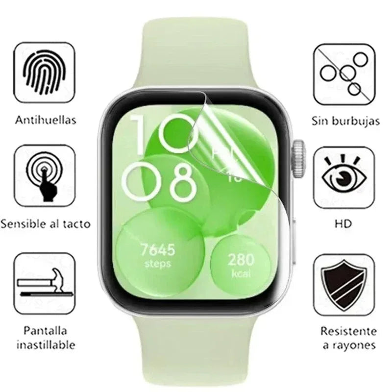 Huawei Watch Fit 3 Screen Protector - 5 Pack Anti-Scratch Hydrogel Film Tidesmit
