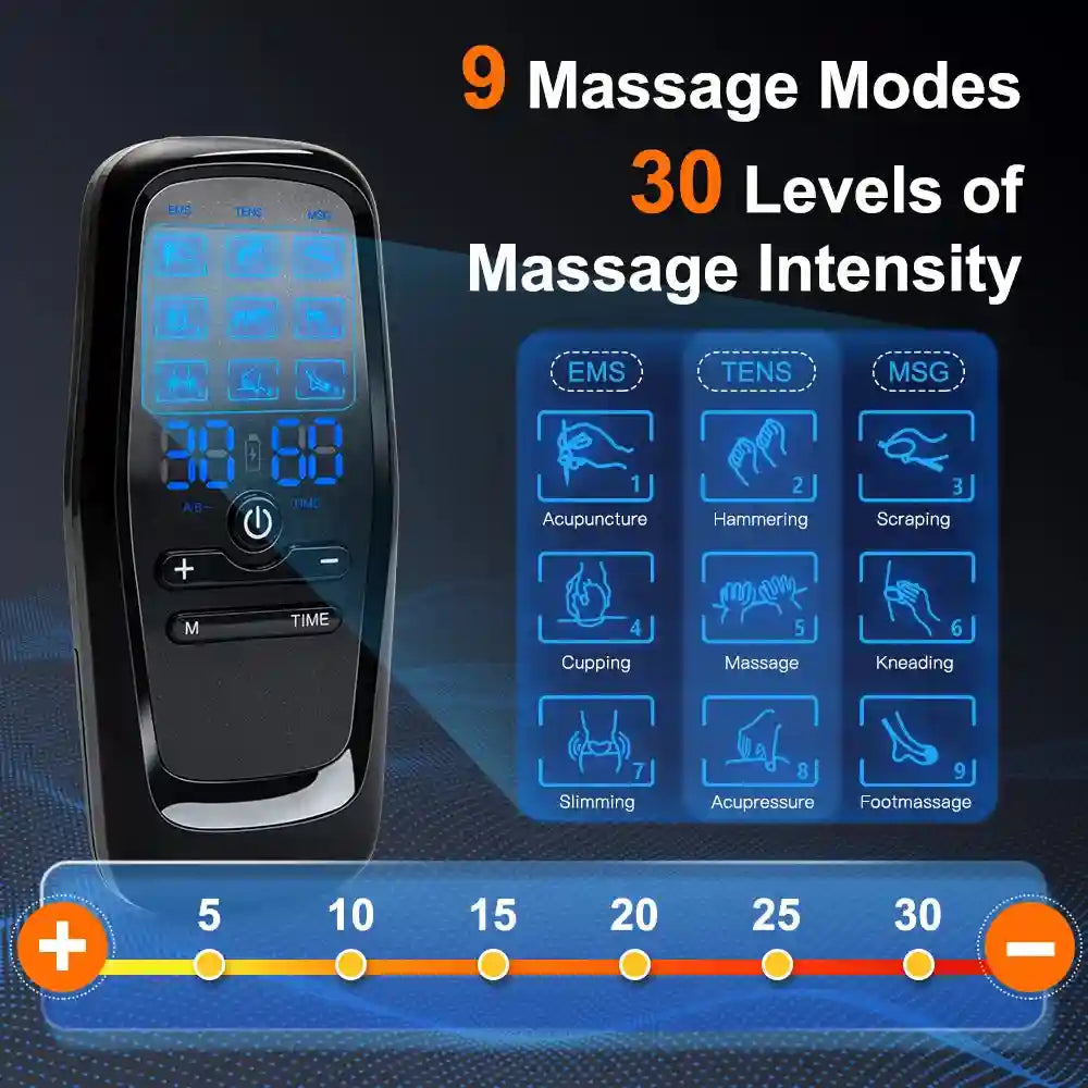 Electric EMS Muscle Stimulator: Portable Deep Tissue Recovery Device Massage Roller Tidesmit