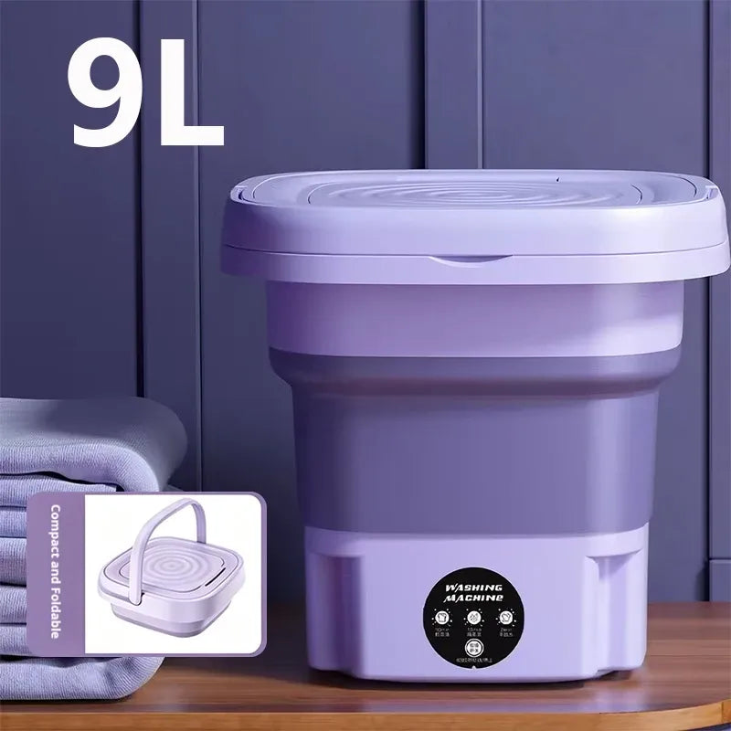 9L Collapsible Mini Washing Machine 100V-240V EU Plug