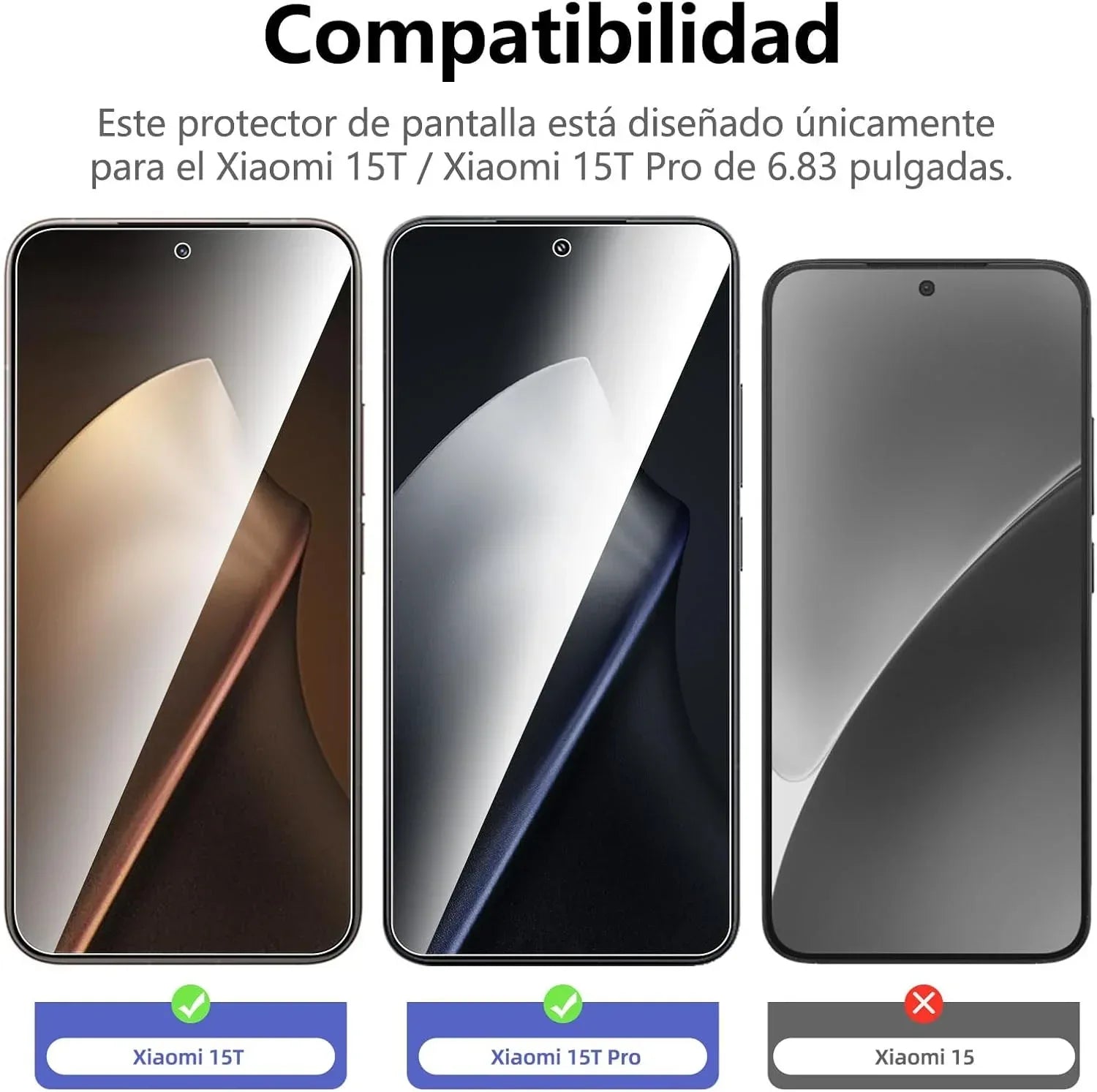 Xiaomi 15T Pro Tempered Glass Screen Protector - 9H Anti-Scratch Film Tidesmit