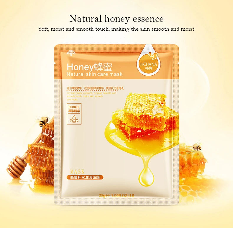 30pcs Fresh Fruits Facial Masks Face skincare Moisturizing Firming Hydrating Korean Face Mask Facial Skin Care Prodcuts