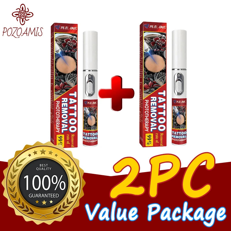 Nano Laser Tattoo Removal Solution | Professional Ink Eraser - Tidesmit Scrubs Treatments 2 bottle Tidesmit