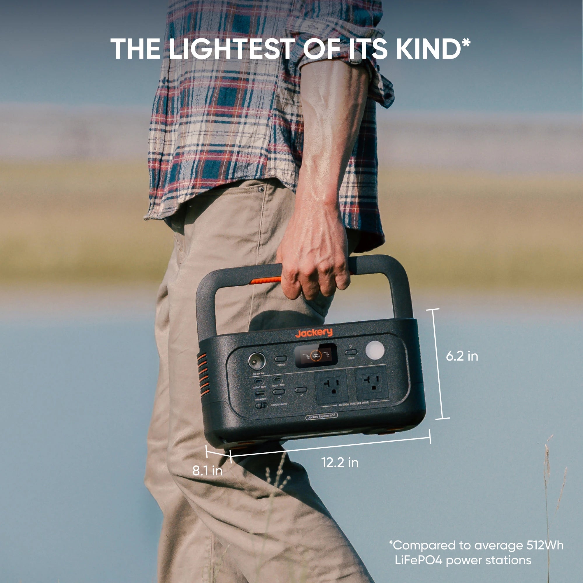 Jackery Portable Power Station Explorer 500 v2 and Carrying Case (S), Solar Generator for Home Use, Emergency Backup, Road Trip