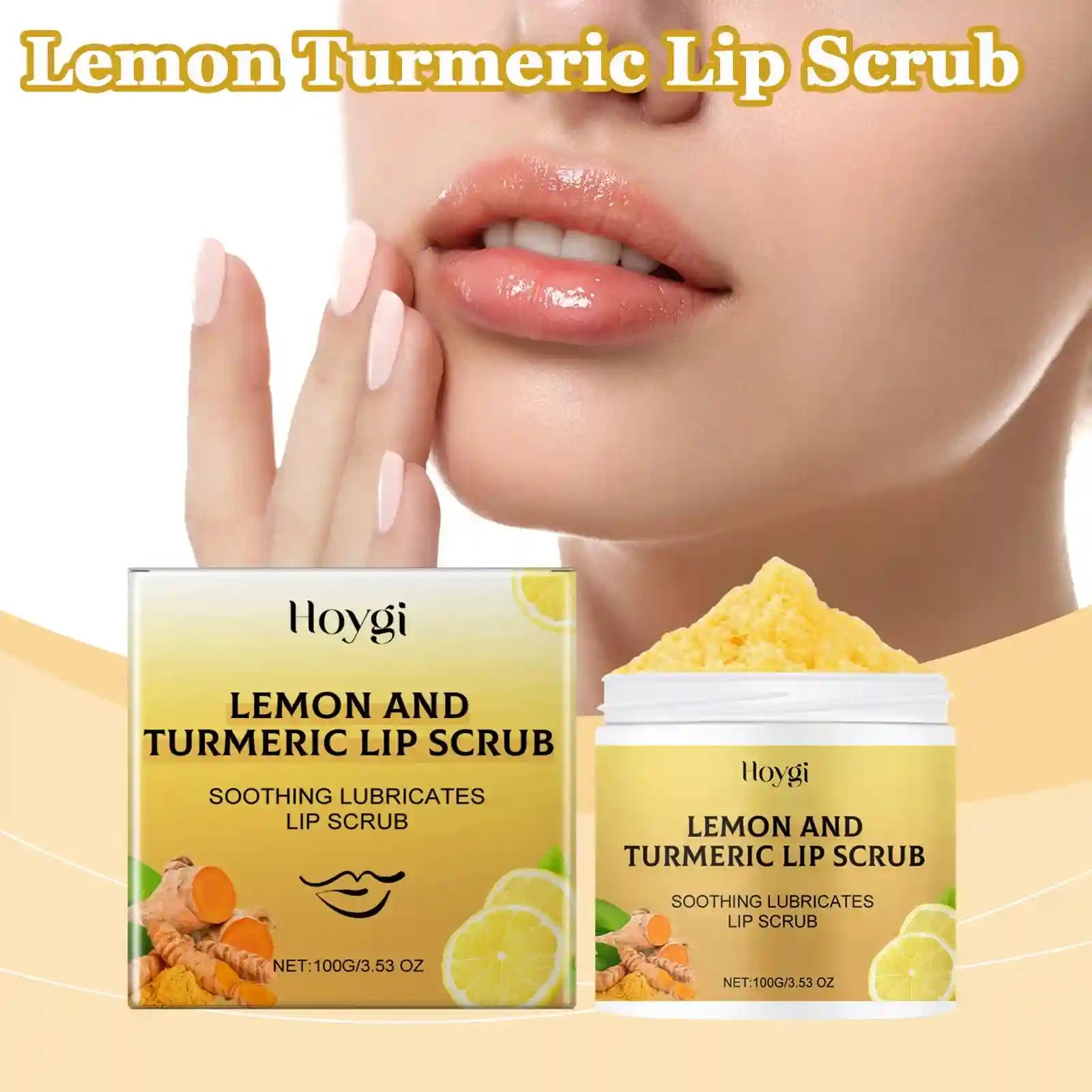 Turmeric Lemon Lip Scrub for Smoothing and Deep Hydration Lip Care Tidesmit