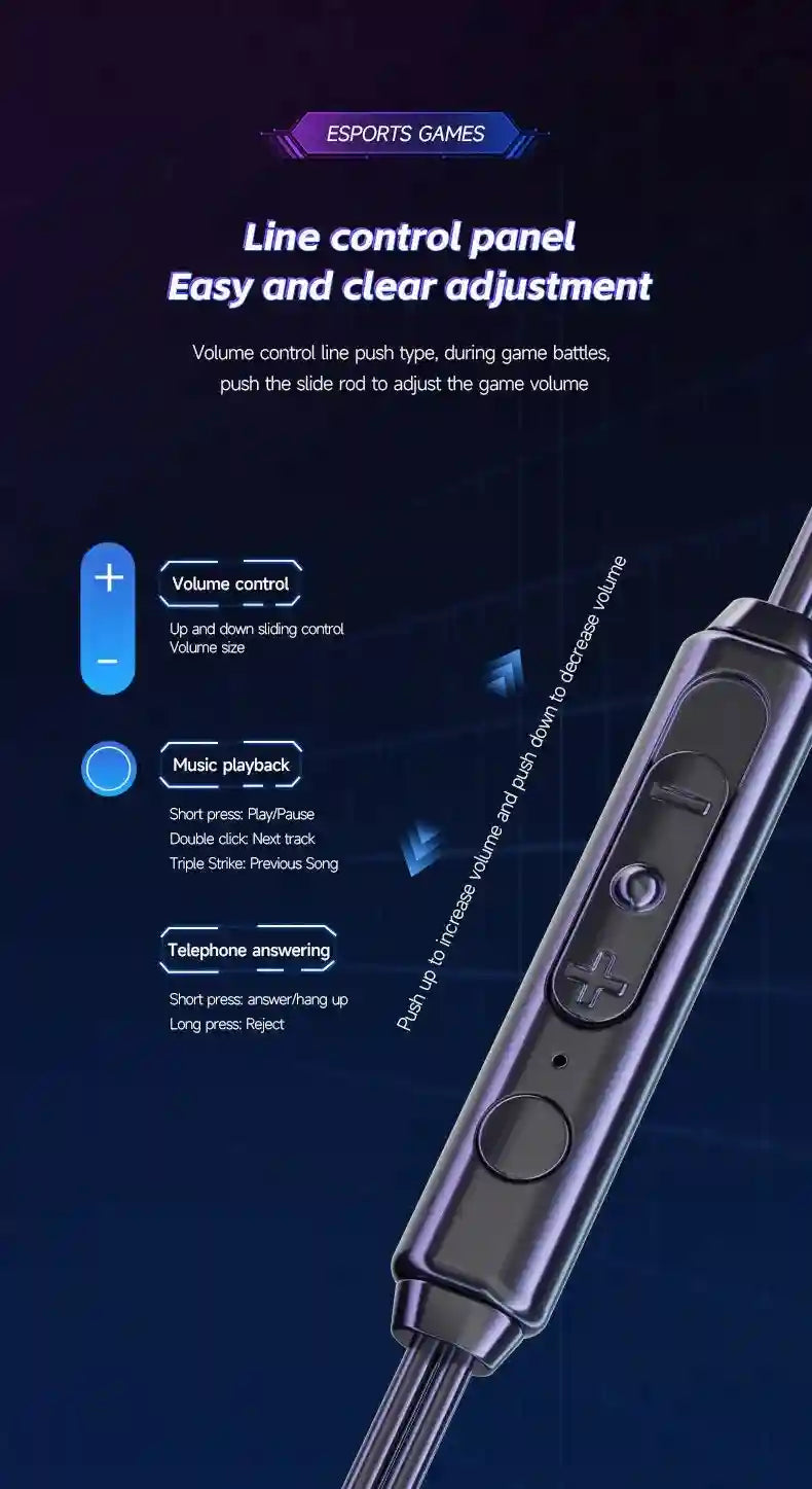 Gaming Earbuds 7.1 Surround Sound with Dual Mic by Tidesmit Tidesmit