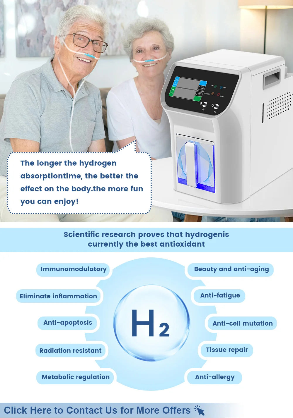 Hydrogen Inhaler Machine 600-3000ML Generador De Hidrogeno Hydrogen Water Generator for Boosting Immunity Hydrogen Inhalation