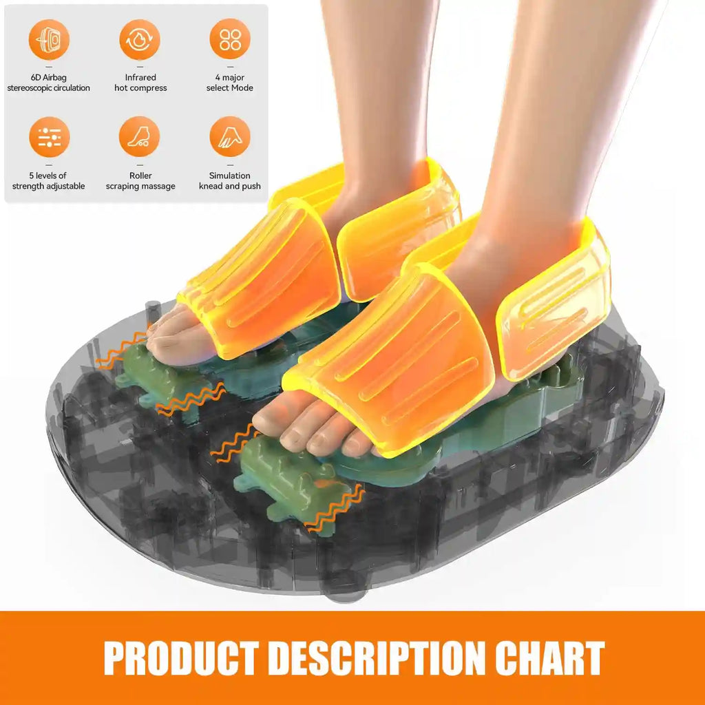 Electric Foot Massager Roller with Airbag Compression and Heat Massage Roller Tidesmit