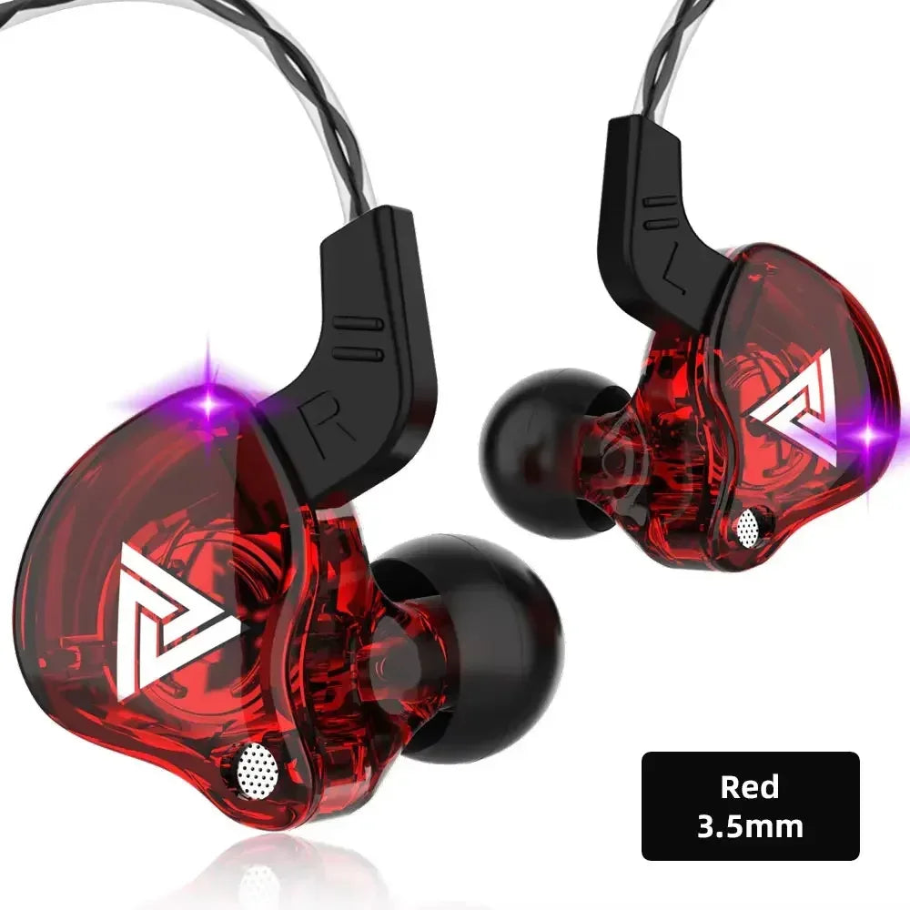 6 Dynamic Driver Wired In-Ear Headphones with Mic by Tidesmit red 3.5mm China Mainland Tidesmit