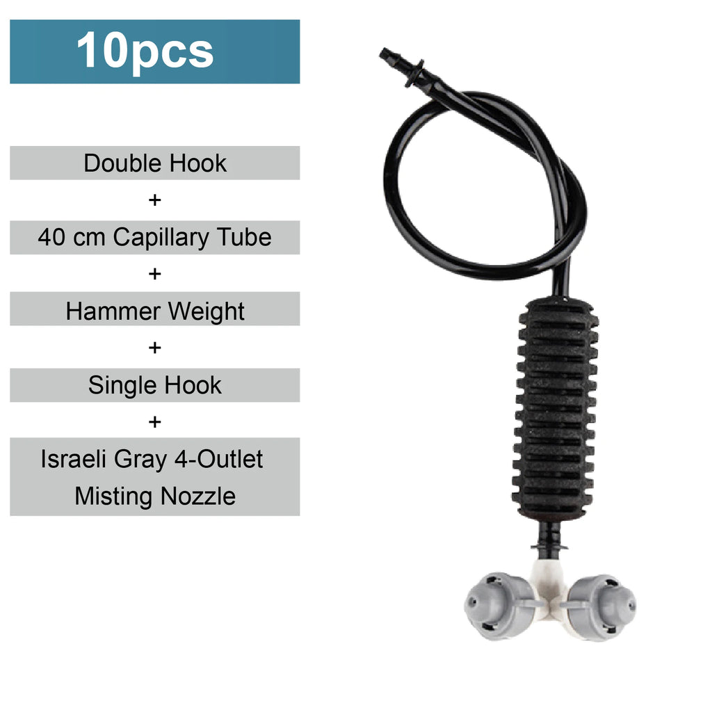 Greenhouse Hanging Mist Sprayer 360° Rotating Irrigation Spray Nozzle Fogging Sprinkler Nozzle for Garden Irrigation