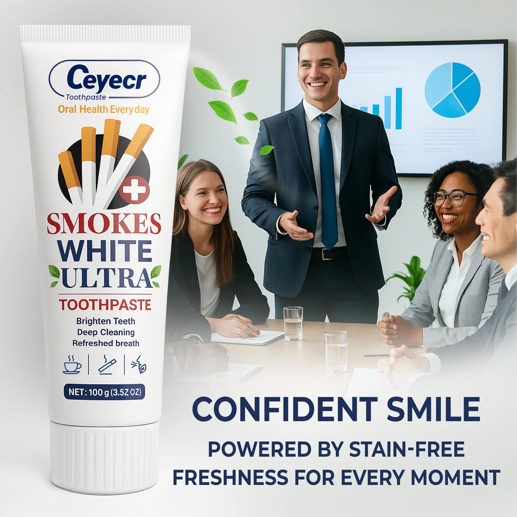 Tidesmit Smokers Toothpaste for removing cigarette stains and whitening yellow teeth