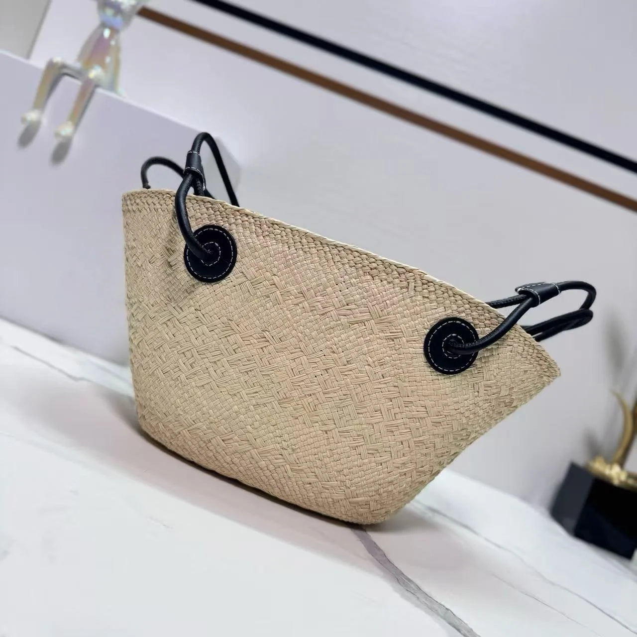 2026 New Handmade Raffia Straw Bohemian Woven Crochet Tote Shoulder Bag Women Summer Beach Holiday Brown Palm Leaf Basket