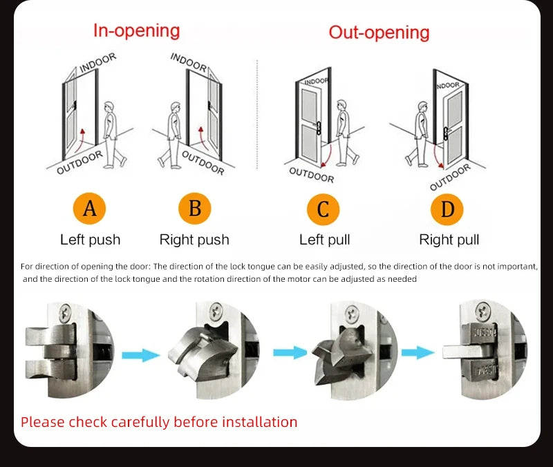 3D Face Recognition Smart LOCK Unlock Digital Door Lock With Camera FIngerprint Password Unlock Keyless Electronic Door Lock