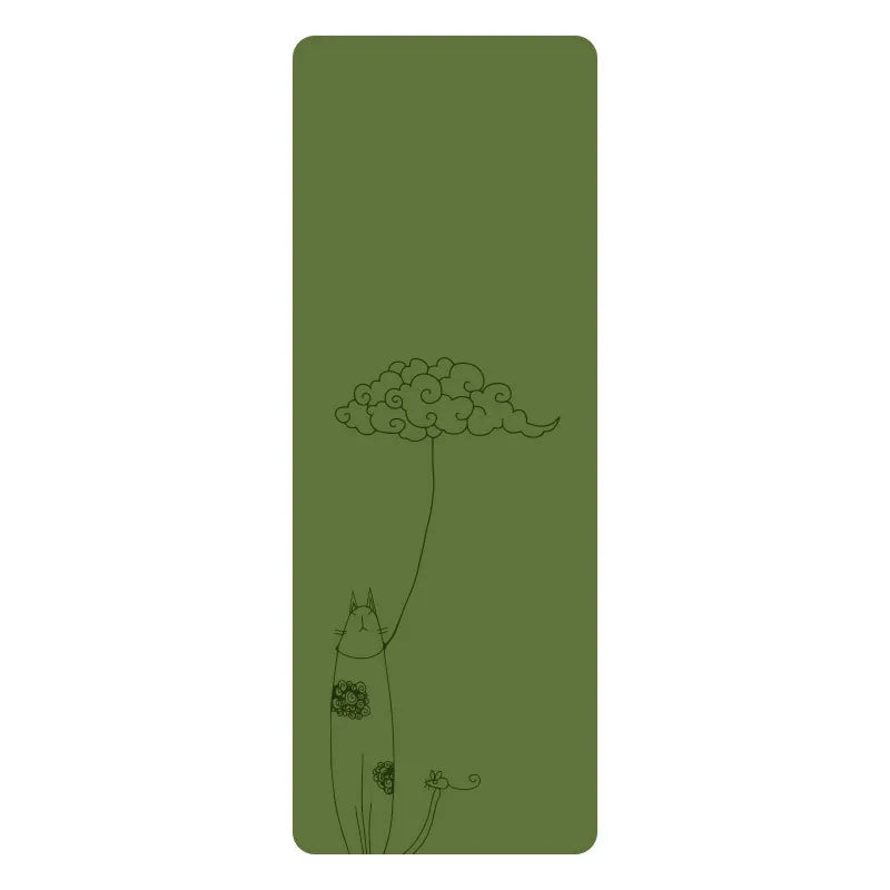 Natural Rubber PU Non-Slip Sweat-Absorbing Yoga Mat, Simple, Sports, Fitness, Shop, Home