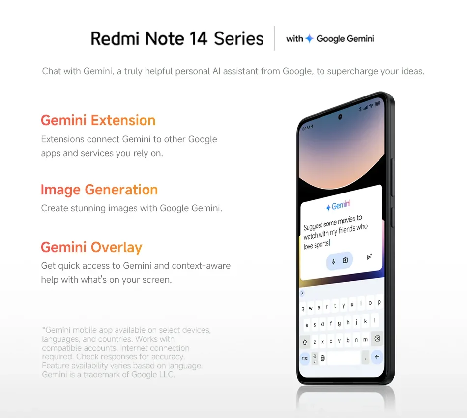 Xiaomi Redmi Note 14 5G Smartphone Global Version NFC 108MP 128GB/256GB ROM Camera MTK Dimensity 7025-Ultra 45W Turbo Charging