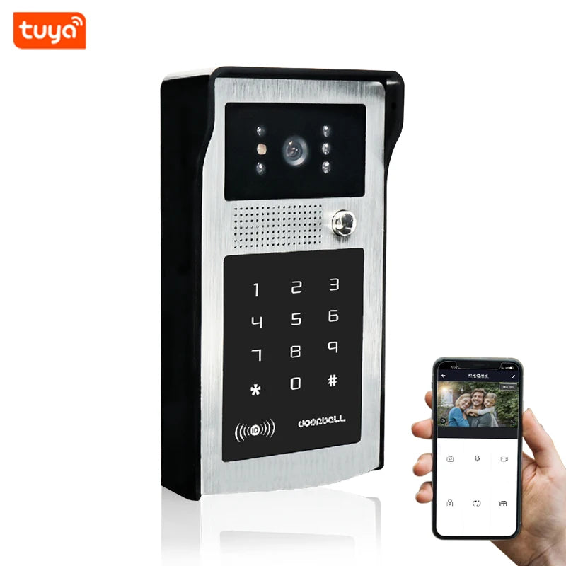 2MP 1080P Tuya APP WIFI Rifd Password TCP/IP Video Door Phone Wide Angle Intercom Visual Doorbell  Door Entry Camera