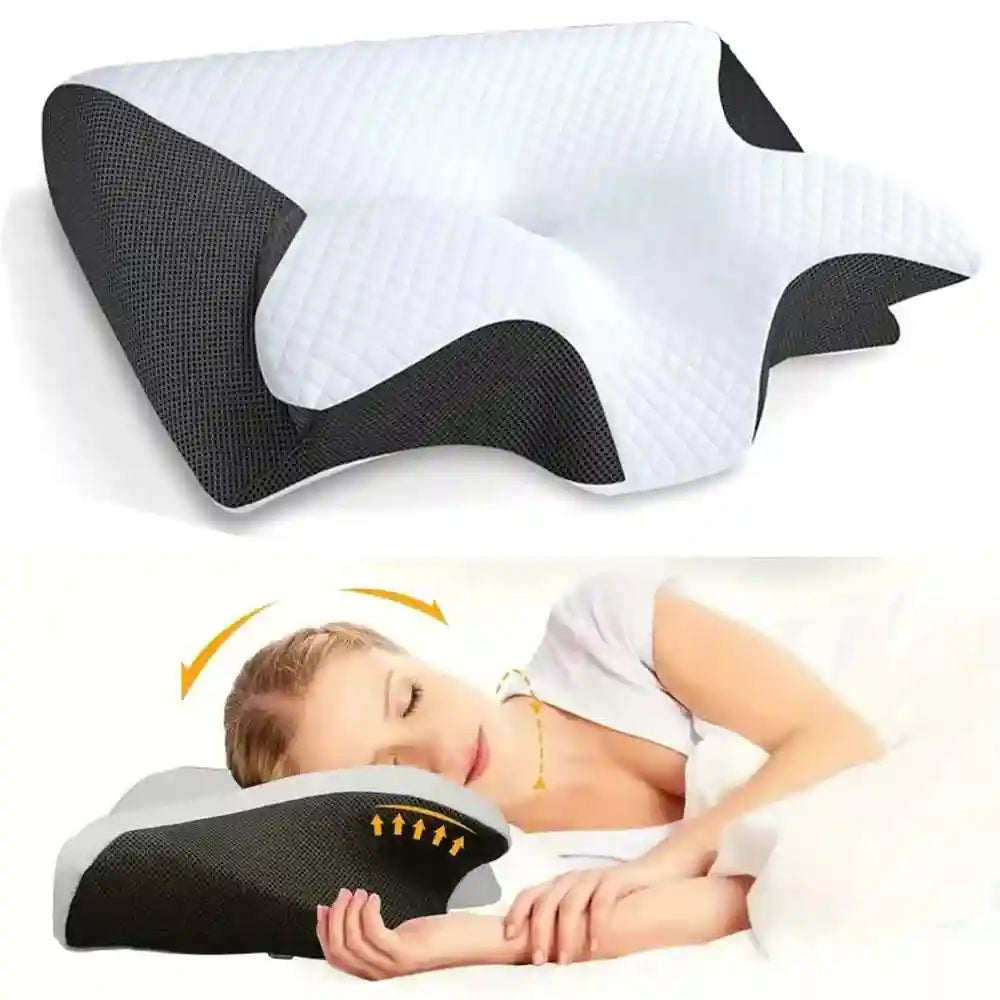 Butterfly Memory Foam Neck Pillow for Cervical Support - Tidesmit Massage Cushion Tidesmit