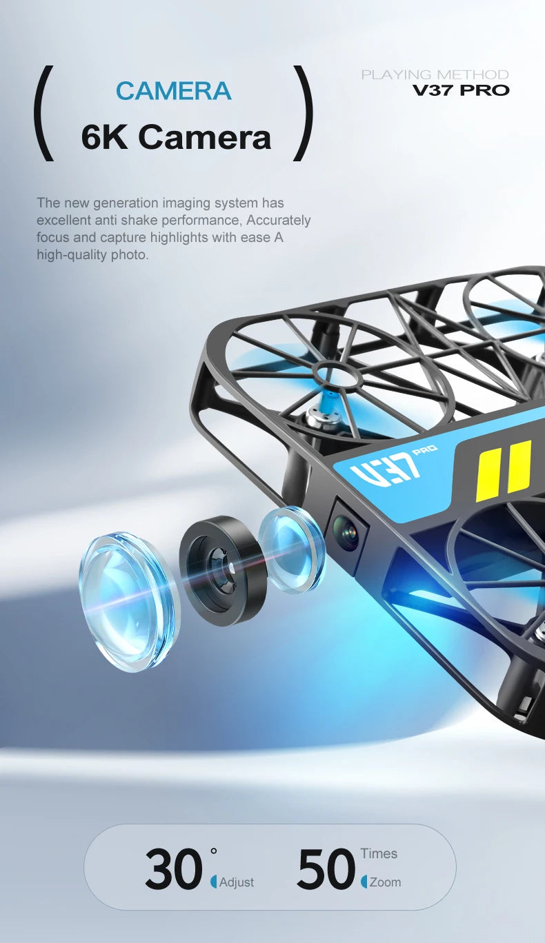8K Camera Drone V37 - Foldable Quadcopter for Beginners by Tidesmit Tidesmit