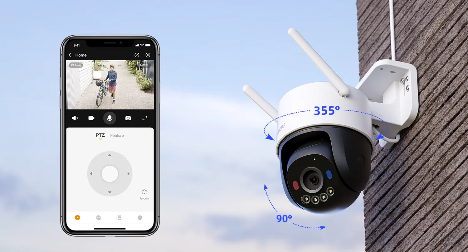 IMOU Cruiser SC 3MP WiFi Camera Red-Blue Warning Lights Outdoor Security Camera Full-Color Night Vision AI Human Detection IP66
