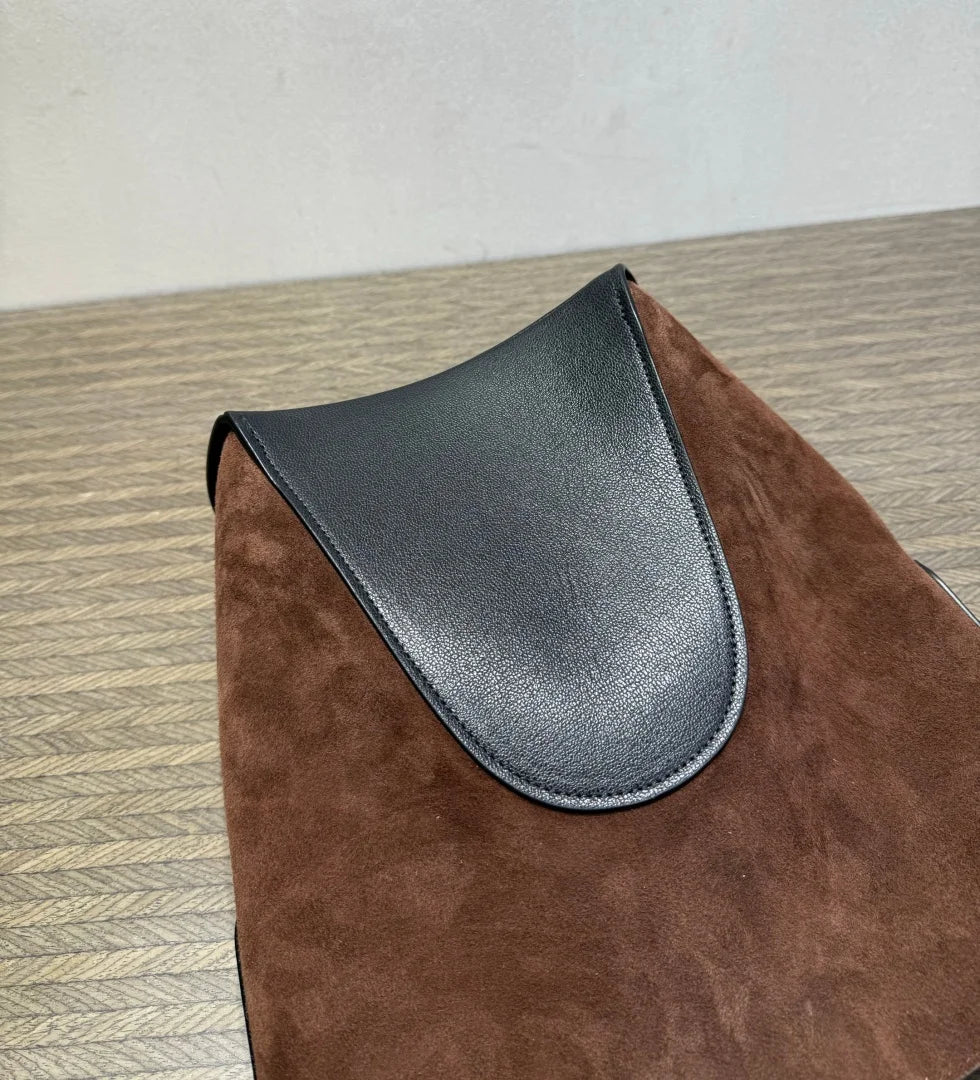 2026 New Bucket Bag Rear Saddle Design High end Leather Shoulder Bag Leather Crossbody Bag