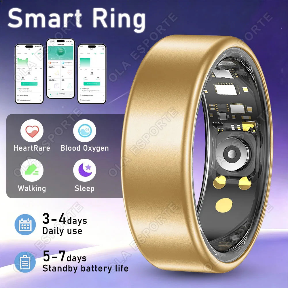 New Various Colors Available Smart Ring Bluetooth Heart Rate Sleep Monitoring Men Women Smartring Waterproof Health Sport Rings