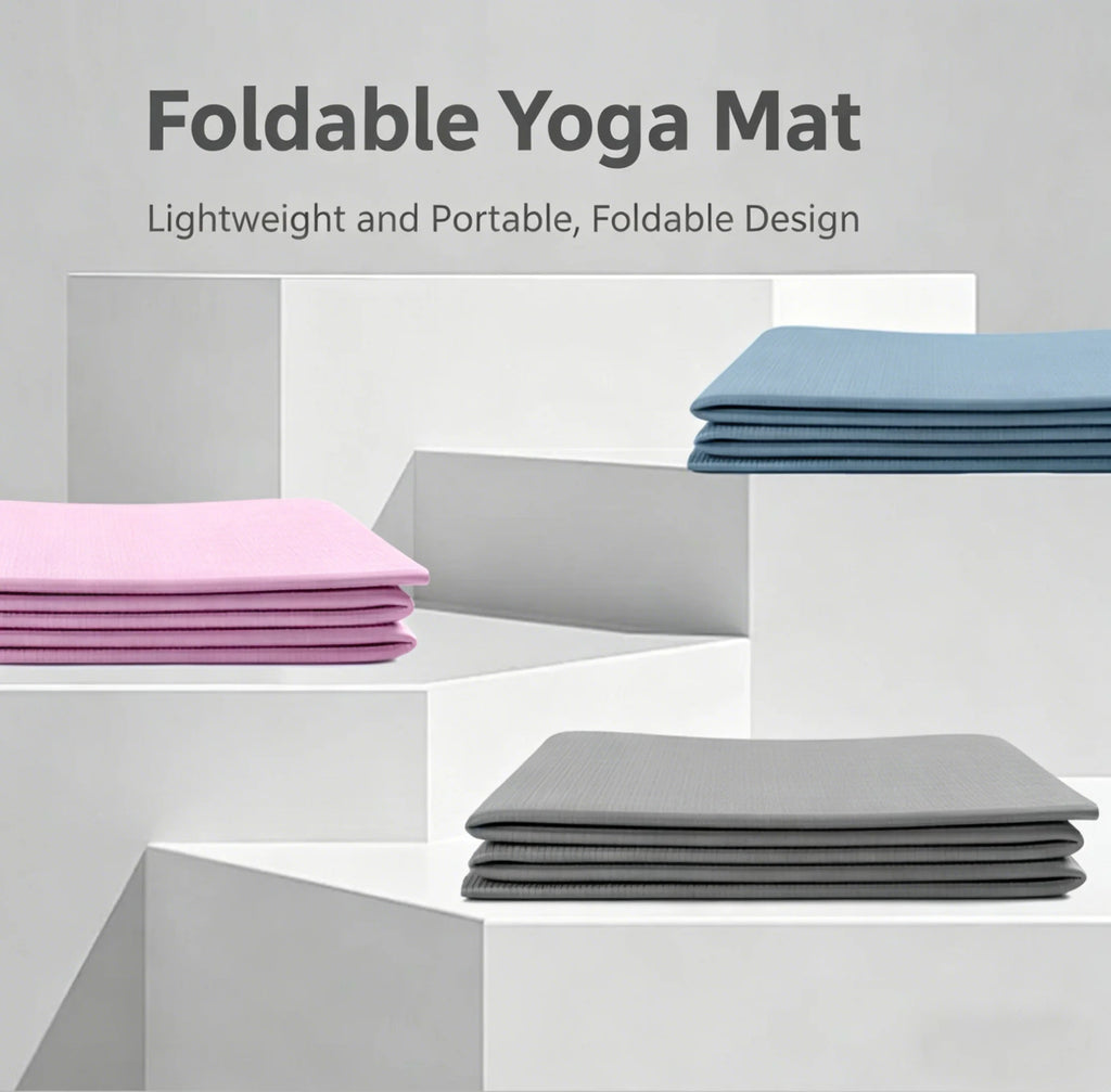 6/8mm Thickness TPE Foldable Yoga Mat Exercise Mat For Travel Yoga Pilates Home Floor Workouts Gymnastics Mat Fitness Equipment