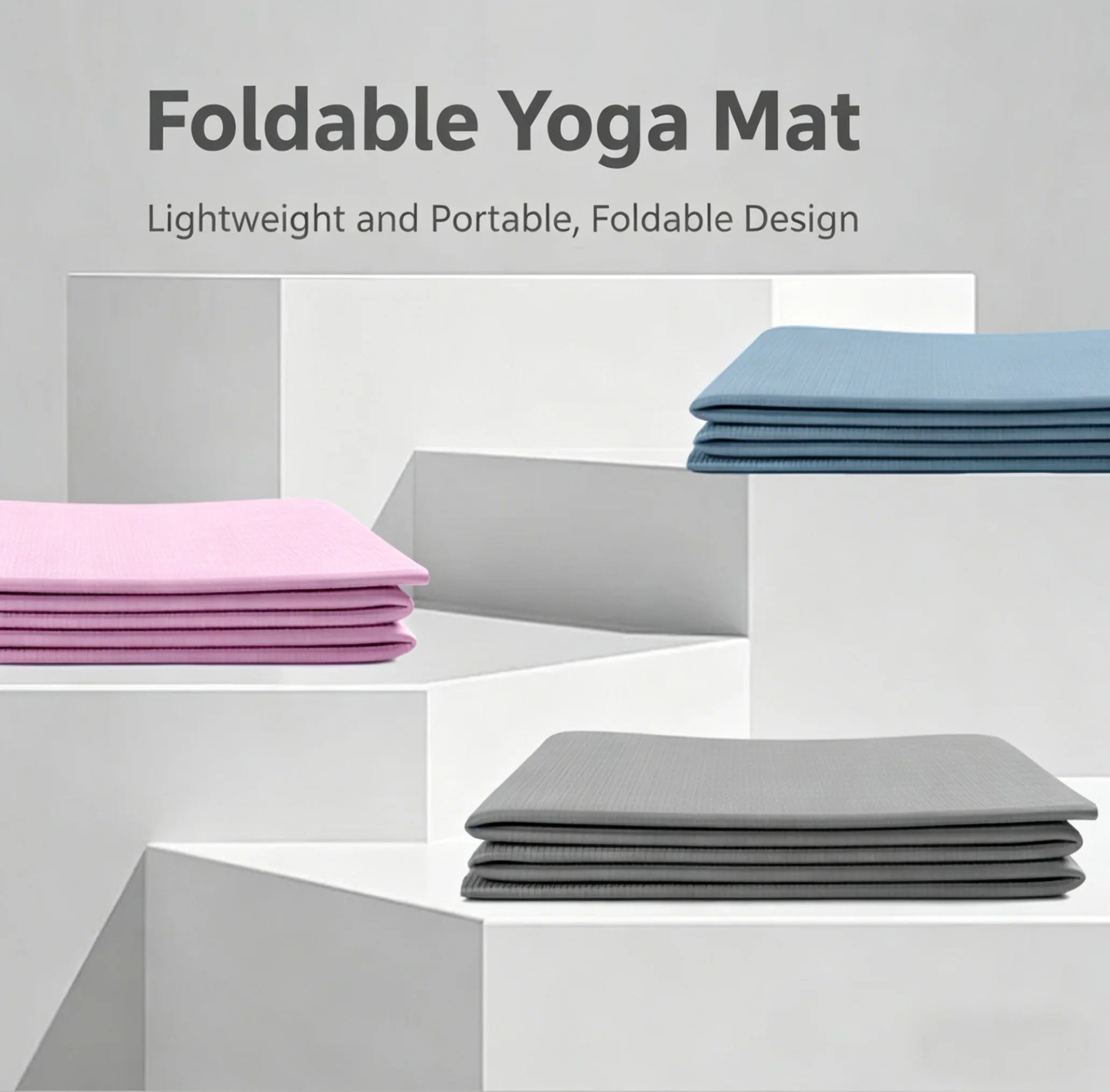 6/8mm Thickness TPE Foldable Yoga Mat Exercise Mat For Travel Yoga Pilates Home Floor Workouts Gymnastics Mat Fitness Equipment