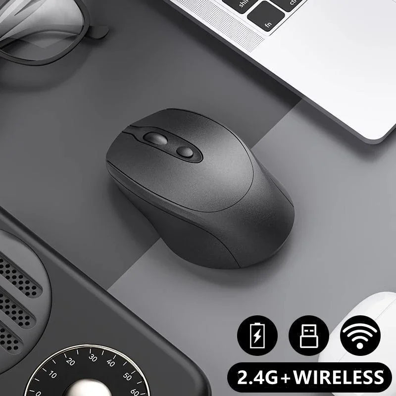 Rechargeable Wireless Computer Mouse 2.4G Bluetooth-Compatible Wireless Mouse USB Silent Gamer Mice For PC Laptop Macbook Tablet