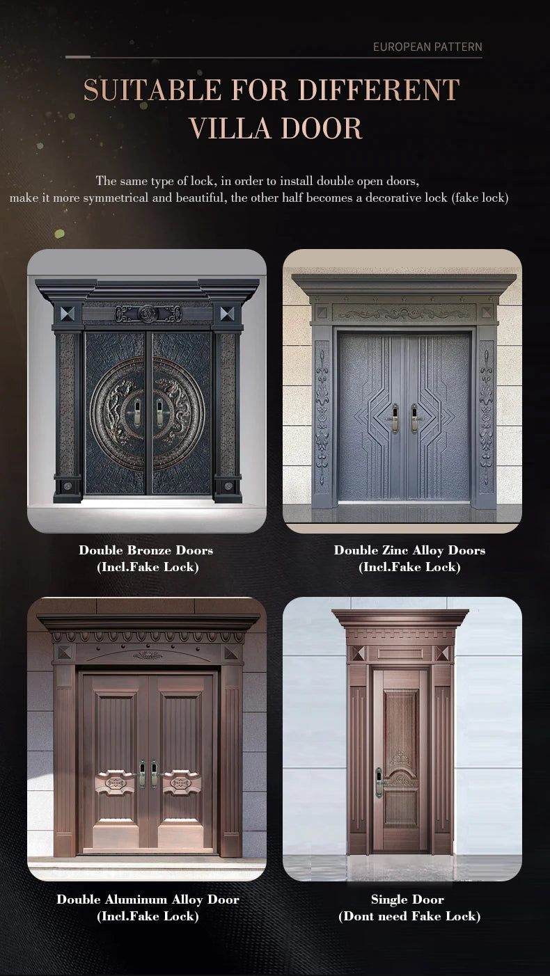 Competitive Price OEM&ODM TT Fingerprint Password Gold Handle Smart Door Handel Lock D30zm