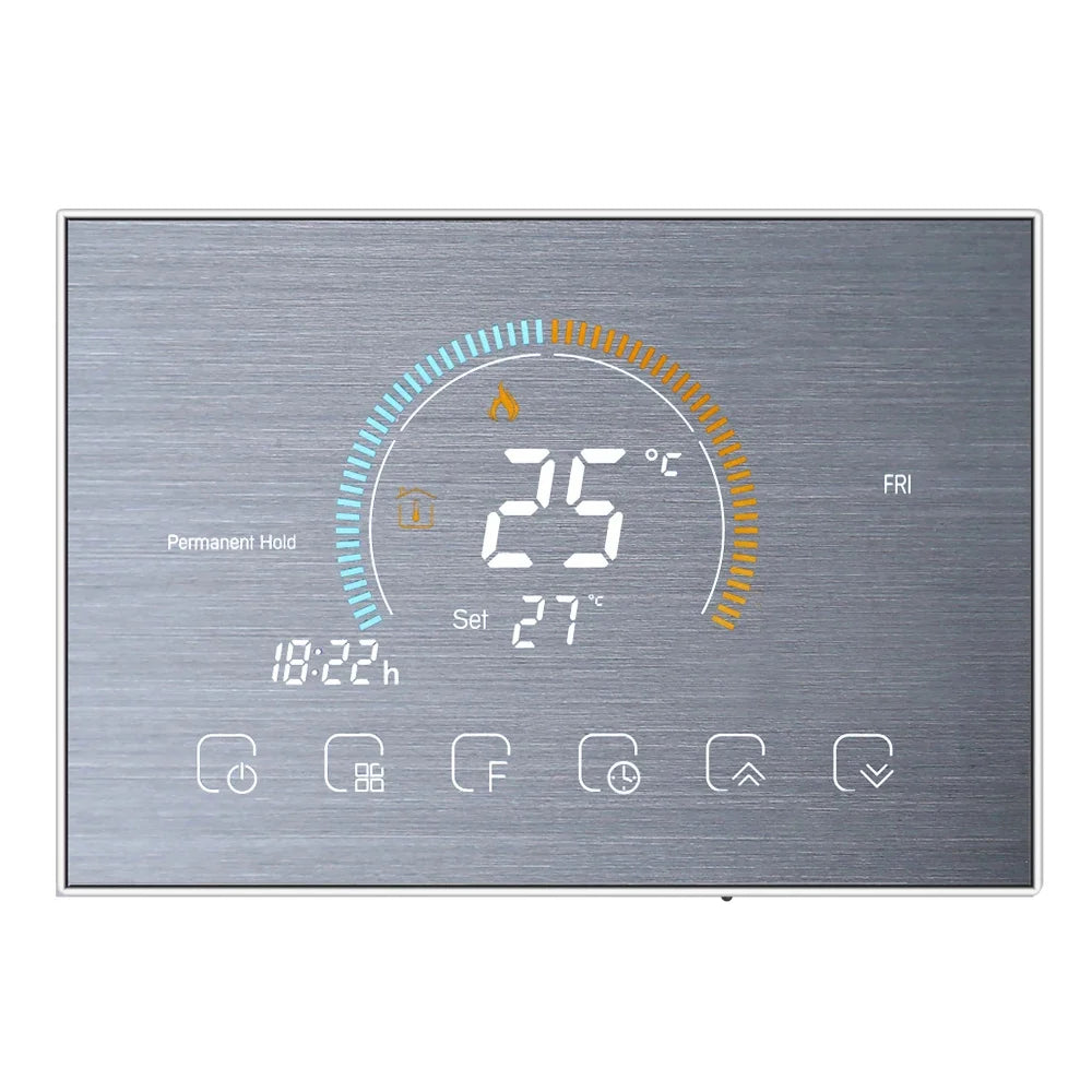 Smart Wi-Fi Thermostat with Color Screen - BHT8000 Series Silver Tidesmit