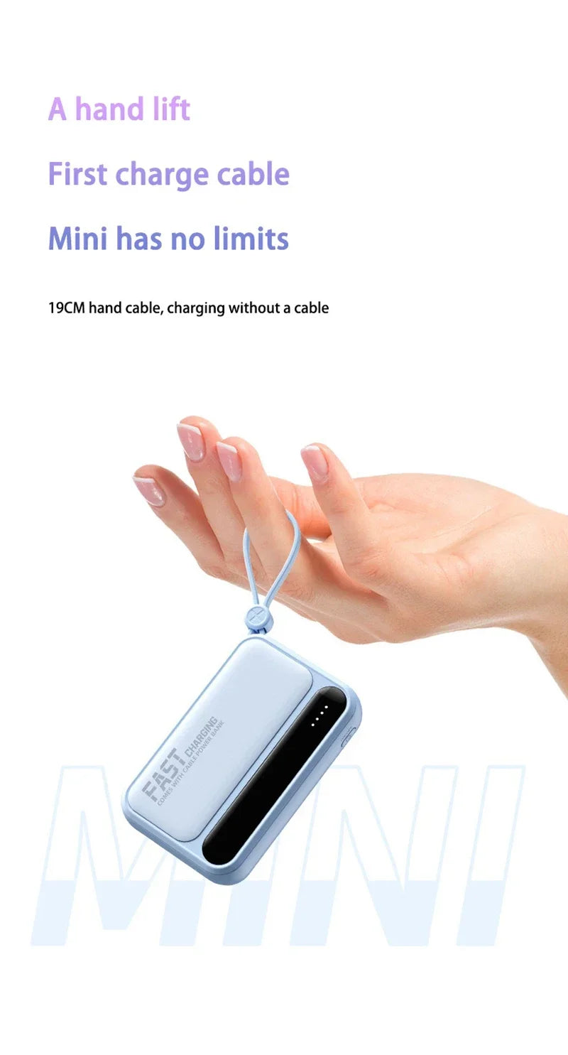 Tidesmit Portable Charger: Fast Charging Power Bank with 4 Cables Tidesmit
