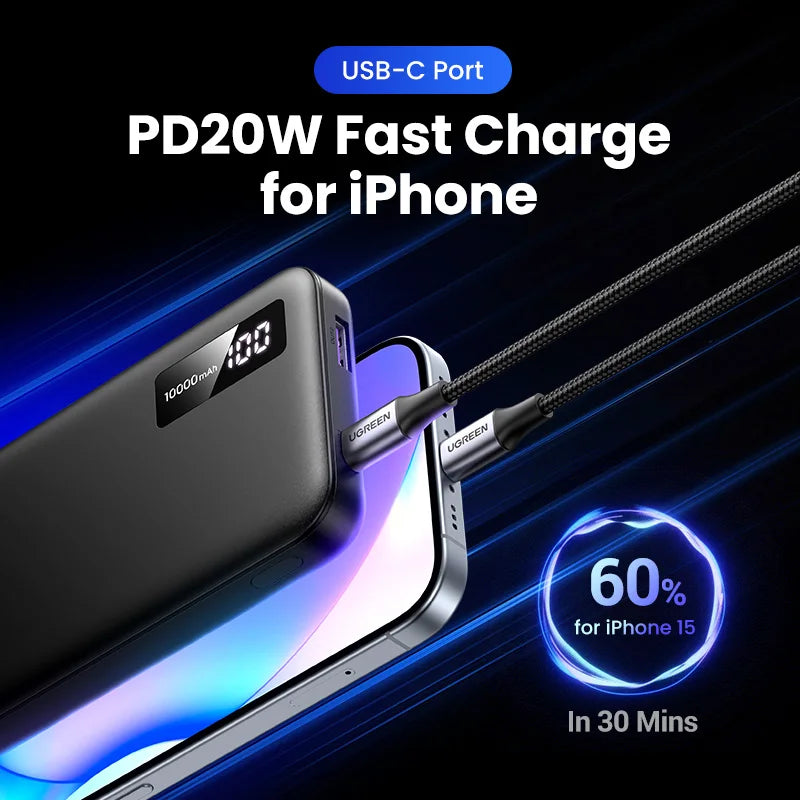 Tidesmit 10000mAh Portable Power Bank, 22.5W USB-C Fast Charging Tidesmit