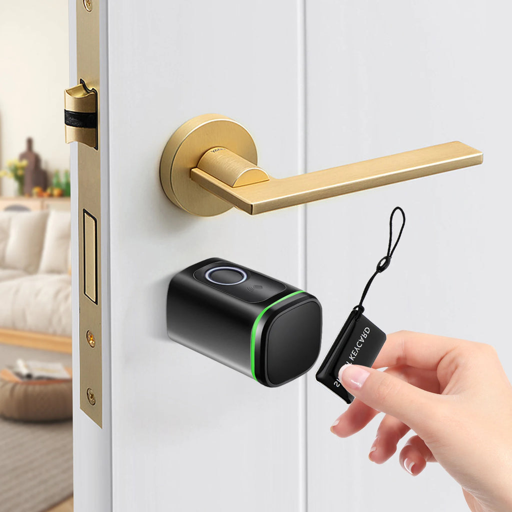 Advanced Smart Lock 4-in-1 Fingerprint/APP/Card/Key IP53 Waterproof 100 Users Alloy Durable for Home Hotel Apartment Door