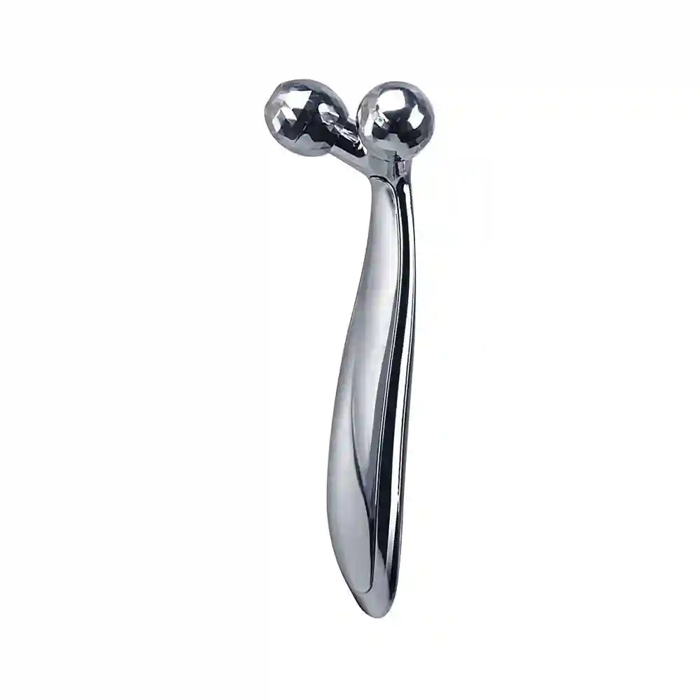 3D Face Roller Massager for Skin Lifting, Tightening, and Contouring Massage Roller Silver Roller Tidesmit
