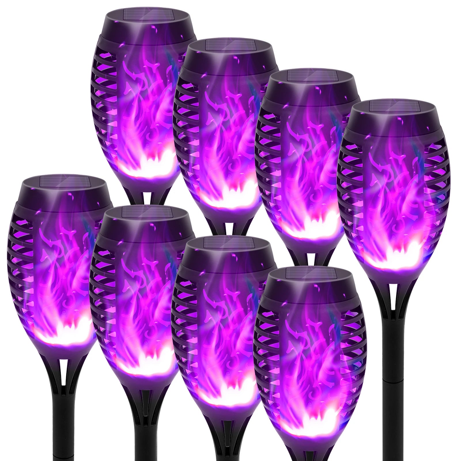12LED Solar Flame Torch Lights Flickering Waterproof Garden Decoration Outdoor For Lawn Path Yard Patio Floor Lamps