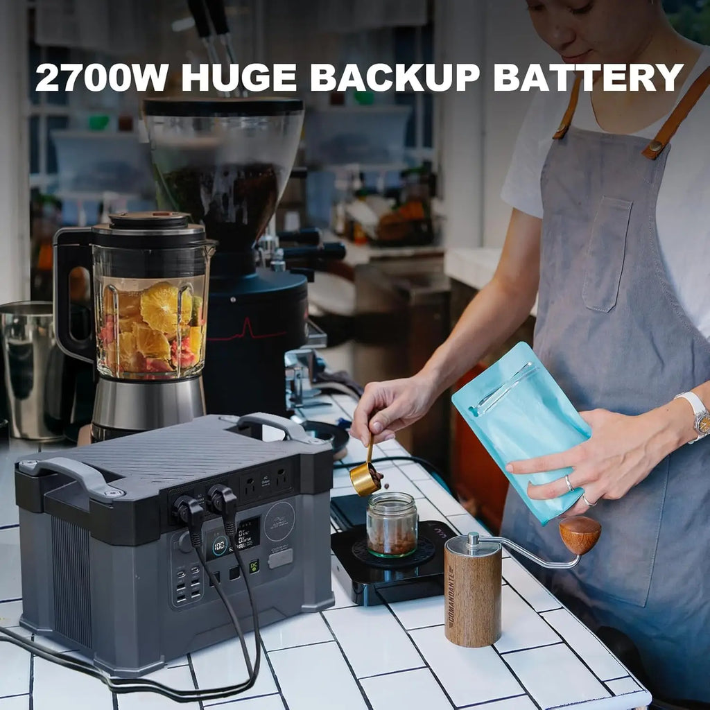 Tidesmit 2400W Portable Solar Generator | 1451Wh High Capacity Power Station Tidesmit