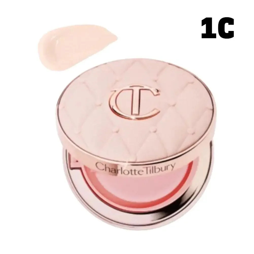 Tidesmit Charlotte Tilbury Star Same air cushion foundation texture close-up for flawless face makeup coverage