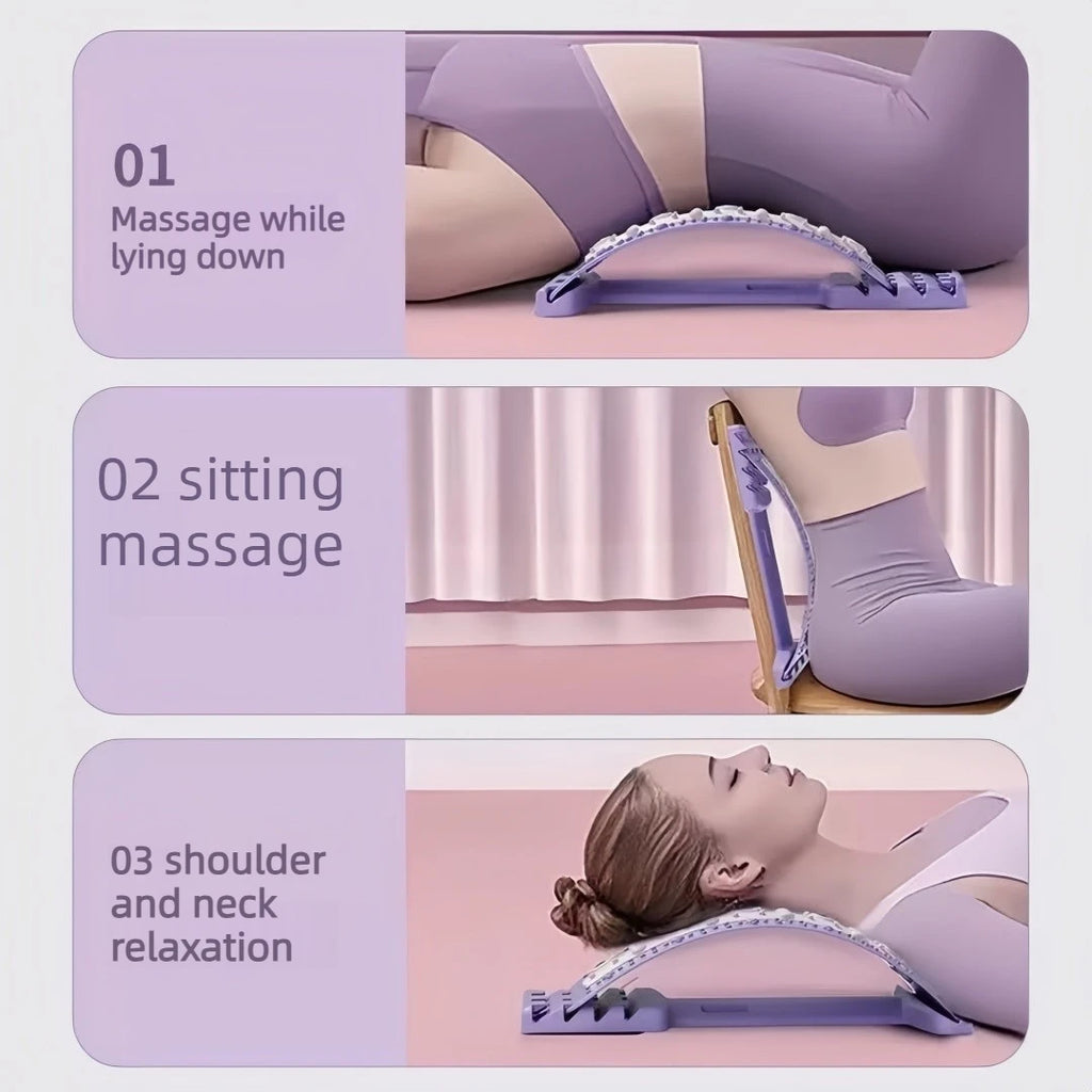 Back Massager for Lower Back Pain Relief - Rechargeable Spinal Stretcher Back Massage Instrument Tidesmit