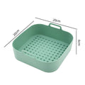 Silicone Air Fryer Baking Tray Square Reusable High Temperature Resistant Air Fryer Baking Pan Insulation Mat Oven Baking Tools